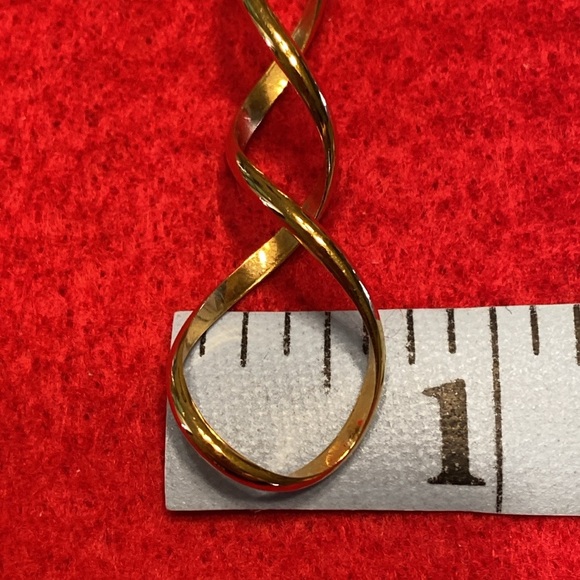 Golden Spiral Drop Earrings - Picture 5 of 11